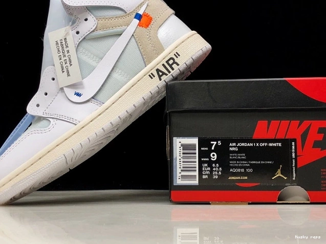 Cheap Husky Off-White AQ0818-100 Air Jordan 1 High Retro White 0717